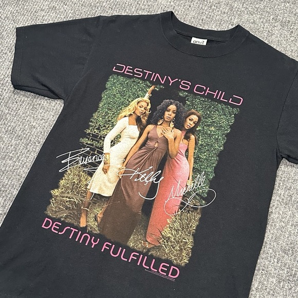 Vintage 2005 Destinys‎ Child Beyoncé Destiny Fulfilled Y2K Band Tee Shirt Size M